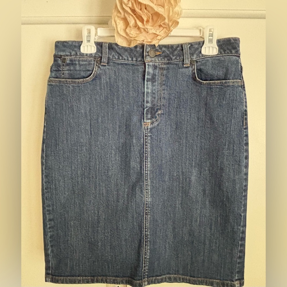 Talbots Blue Denim Skirt Women’s 10